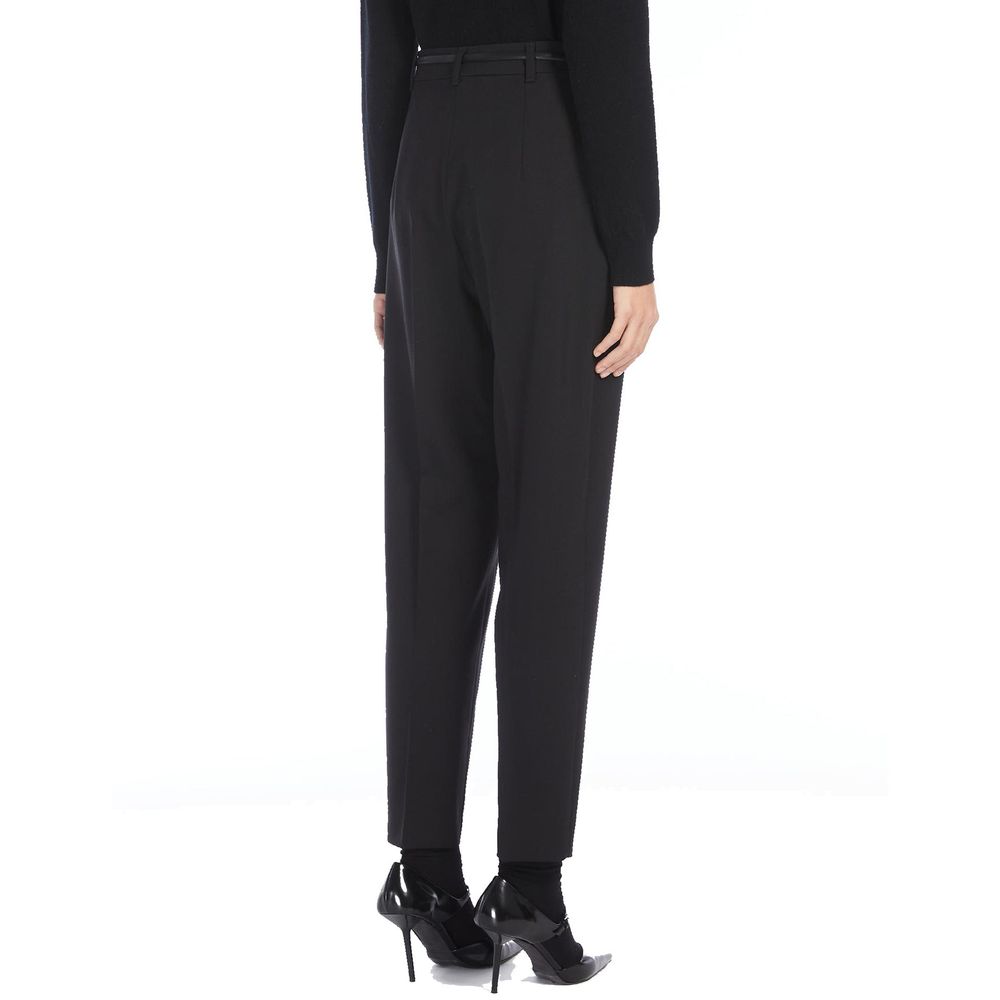 Max Mara Black Elastane Trousers-3
