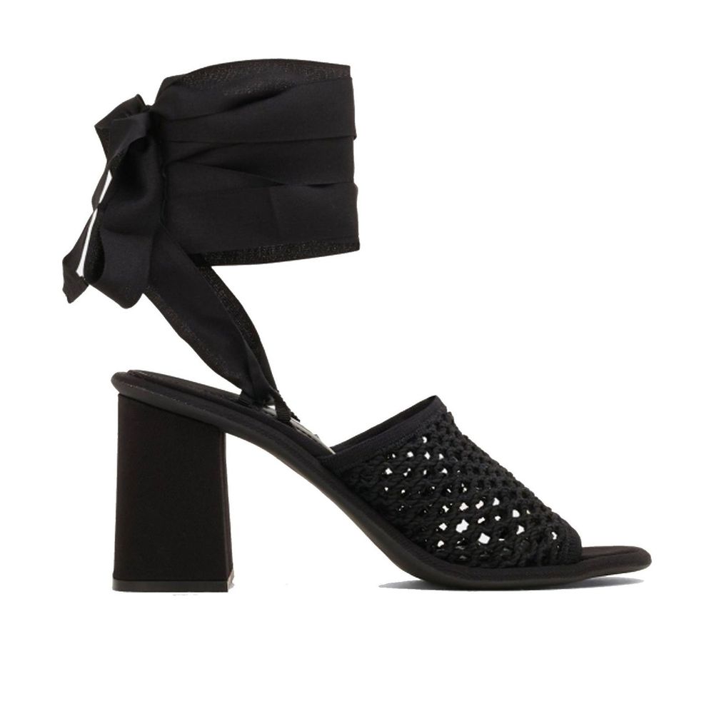Miu Miu Black Fabric Platform Sandals-1