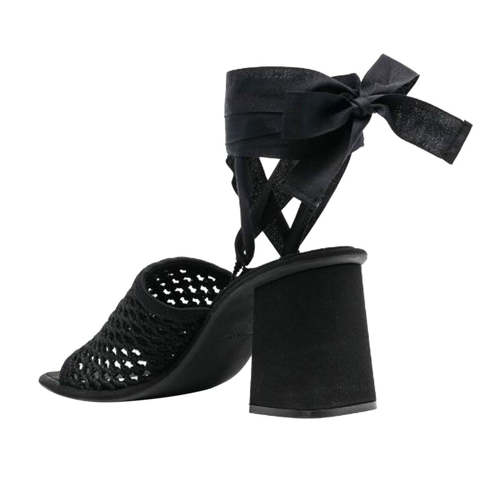 Miu Miu Black Fabric Platform Sandals-3