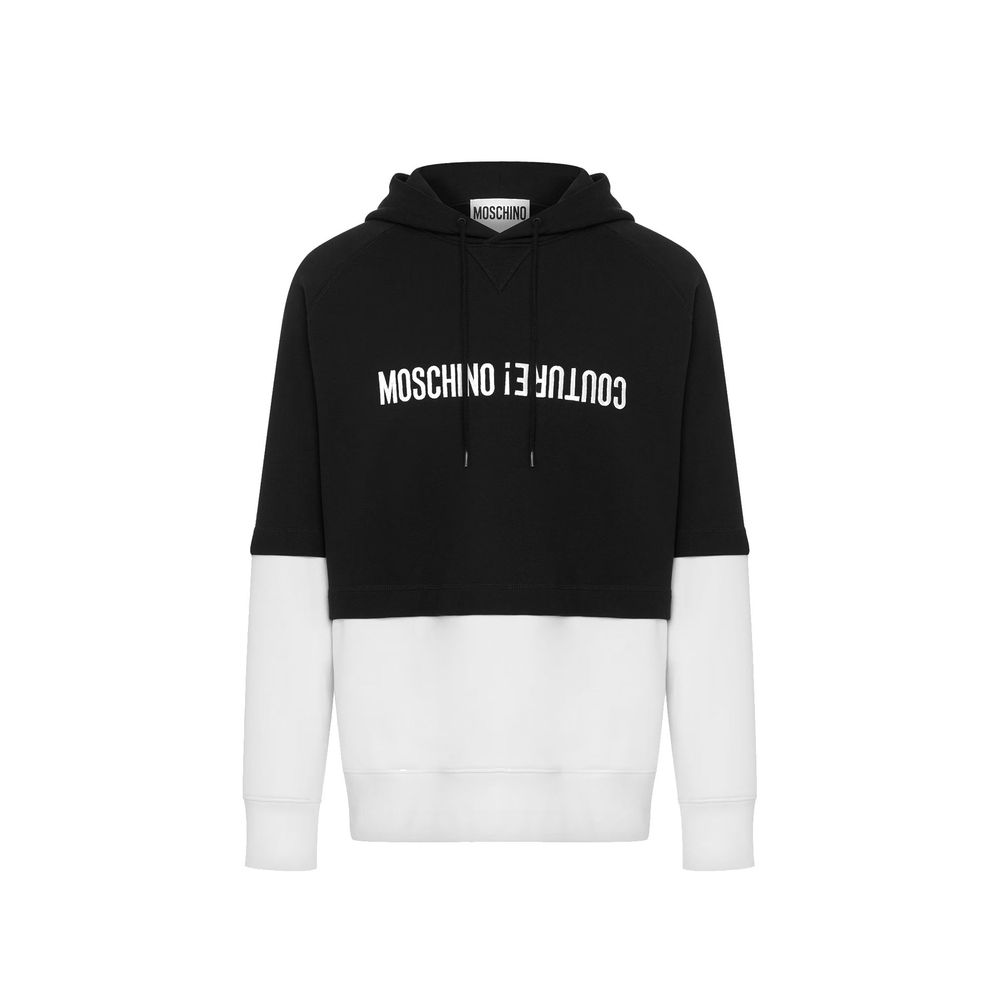 Moschino Schwarzer Baumwoll-Sweatshirt-1