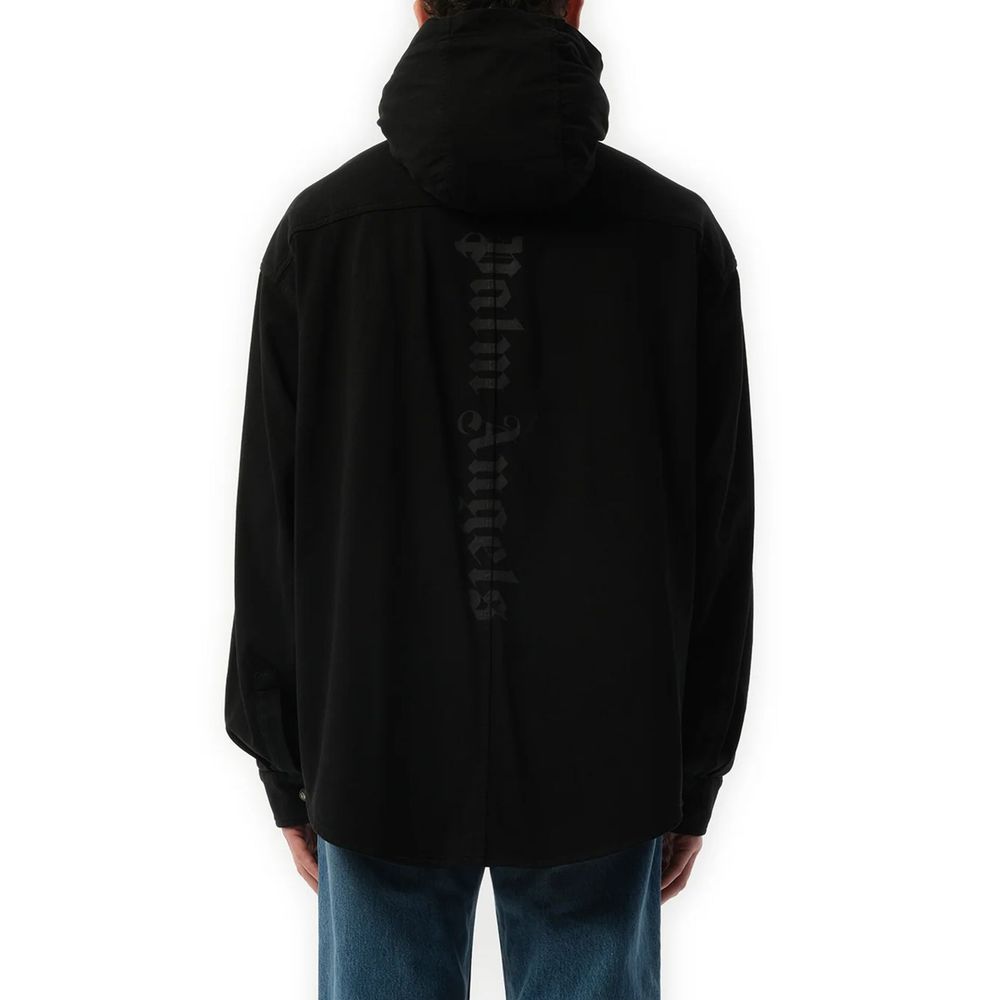 Palm Angels Black Denim Shirt-3