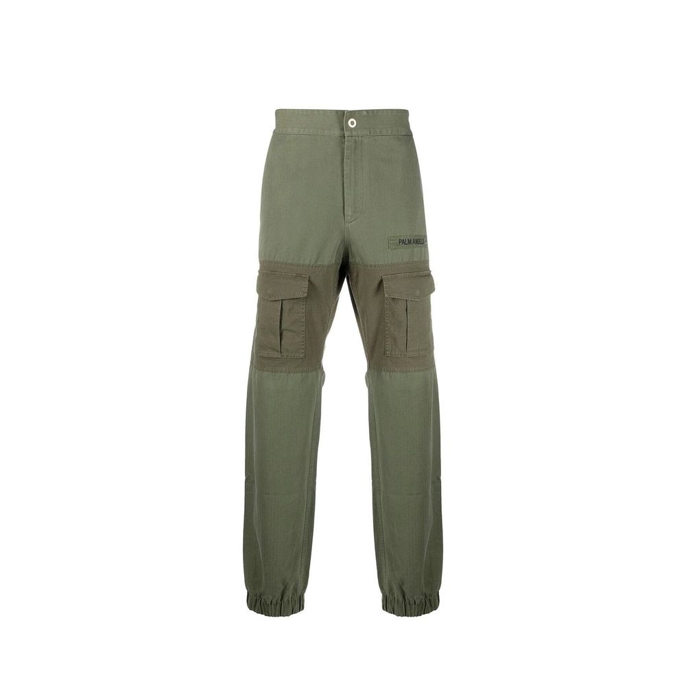 Palm Angels Two-Tone Cotton Cargo Trousers
