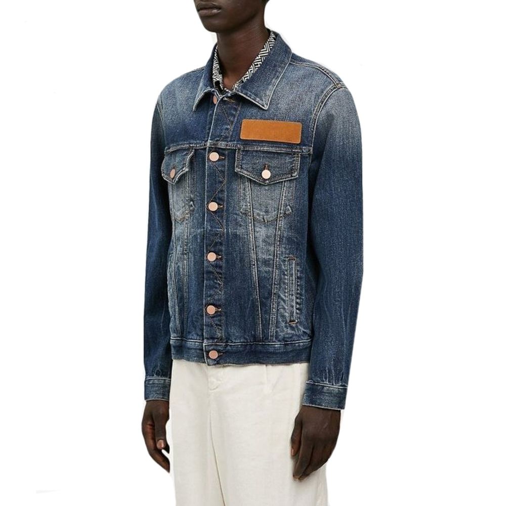 Palm Angels Blue Cotton Denim Jacket-2