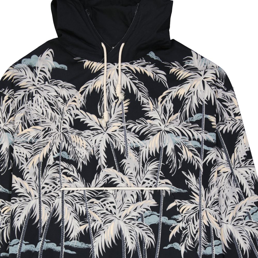 Palm Angels Schwarzes Baumwollhemd mit Muster-3