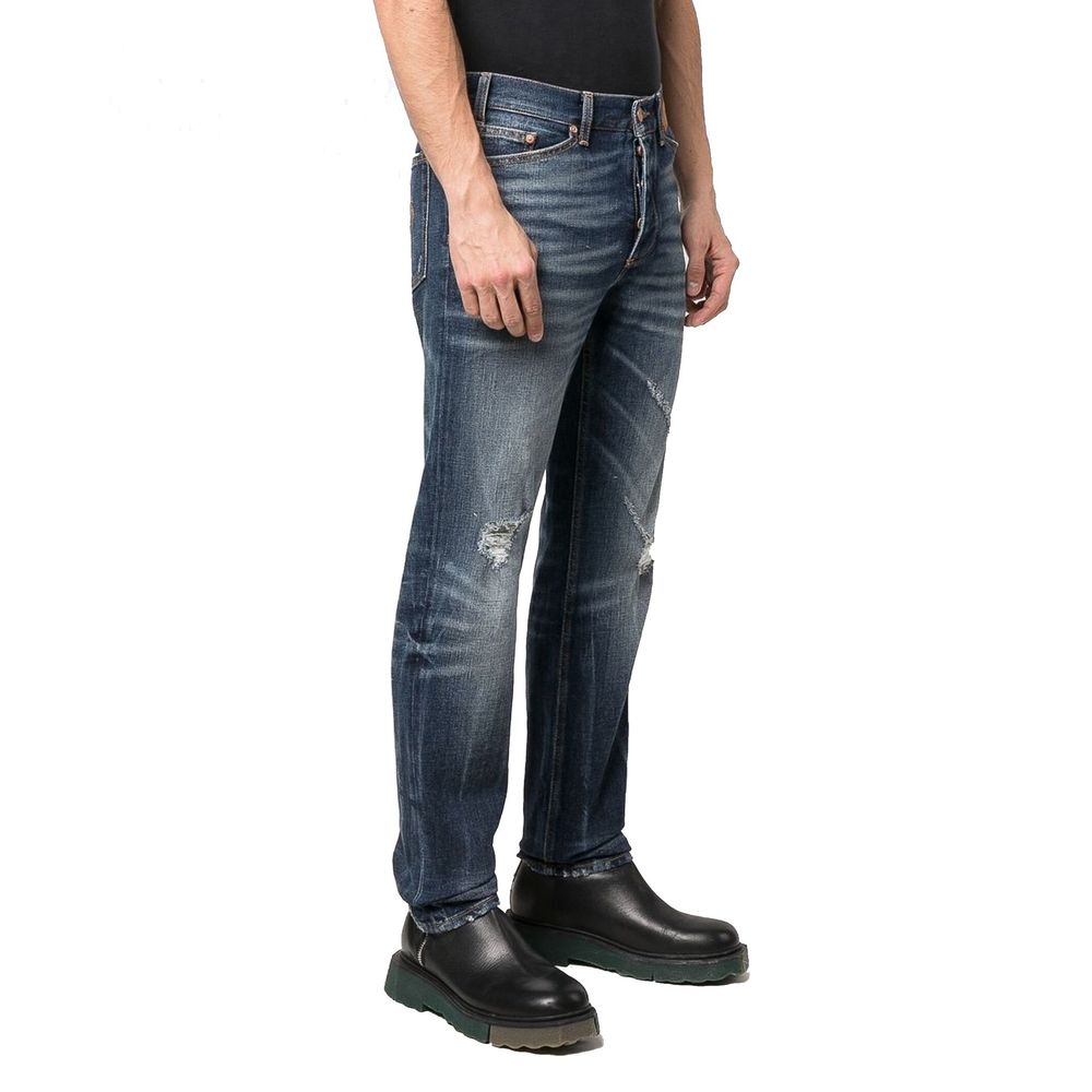 Palm Angels Blaue Jeans aus Baumwolle im geraden Schnitt-2