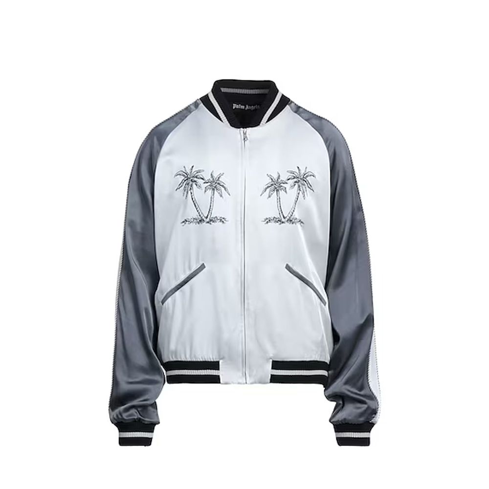 Palm Angels Grey Acetate Bomber