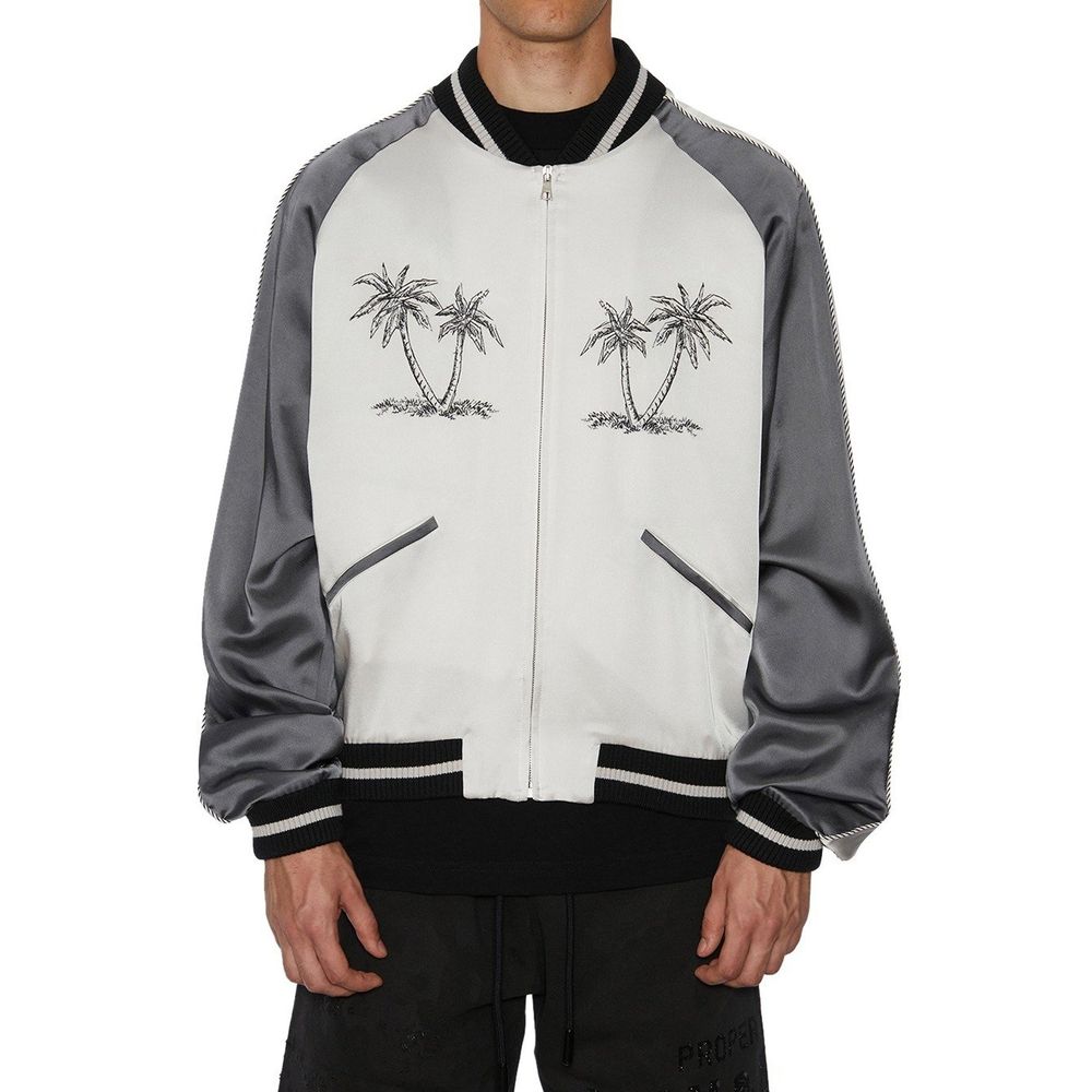 Palm Angels Grey Acetate Bomber-2