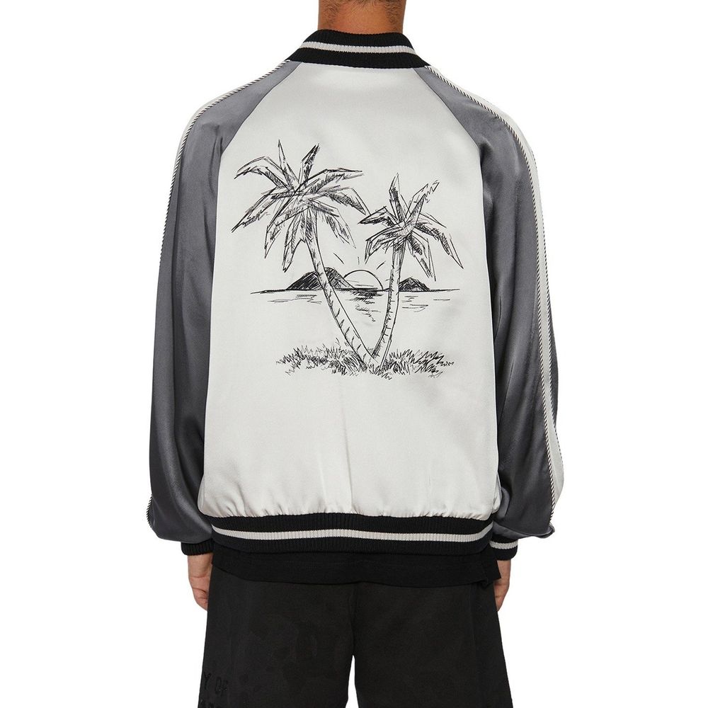 Palm Angels Grey Acetate Bomber-3