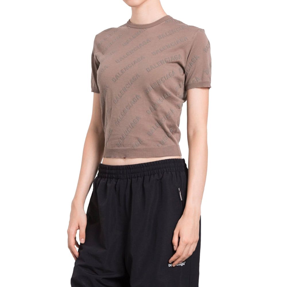 Balenciaga Brown Cotton Tank Tops-2