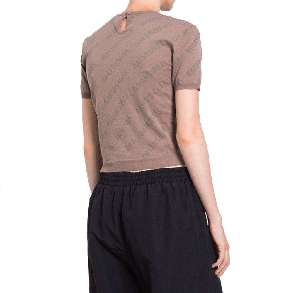 Balenciaga Brown Cotton Tank Tops-3