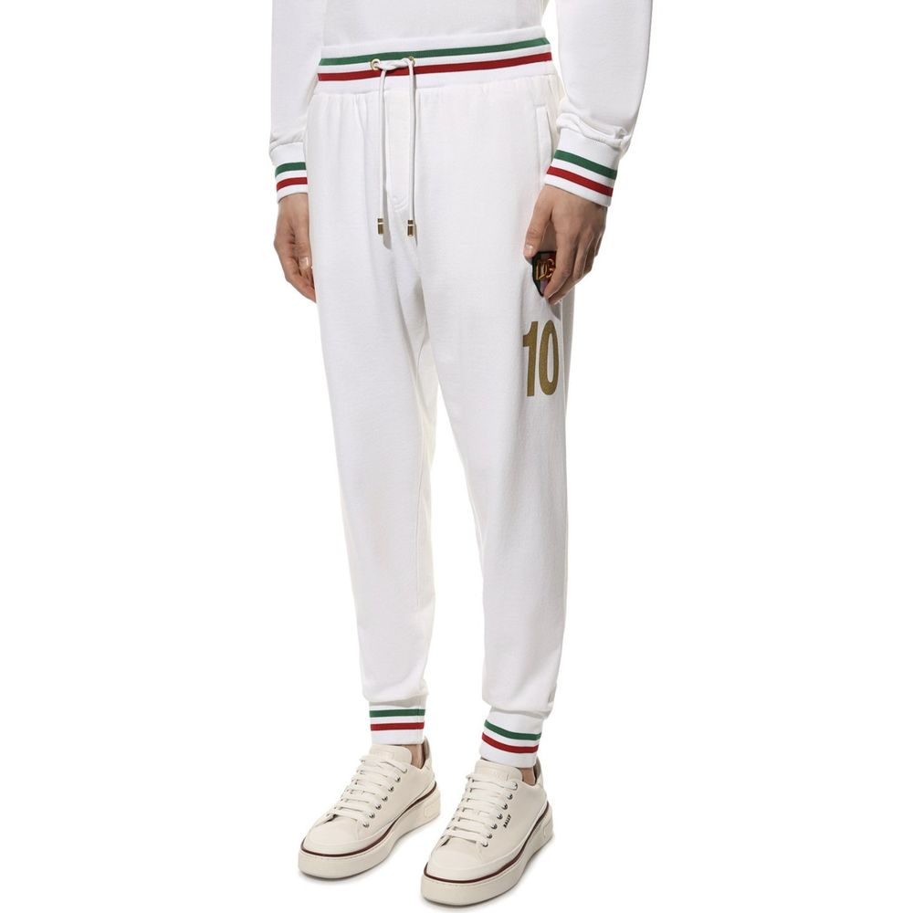 Dolce & Gabbana Weiße Baumwoll-Jogginghose (Trainingshose)-2