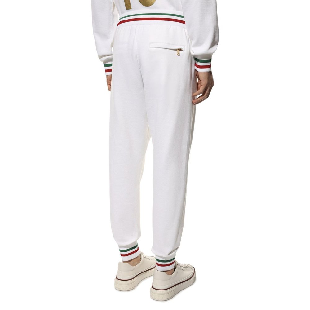 Dolce & Gabbana Weiße Baumwoll-Jogginghose (Trainingshose)-3