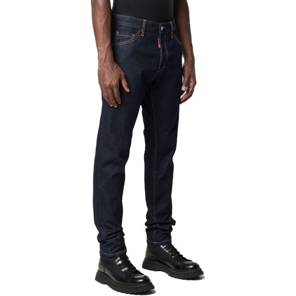 Dsquared² Straight-Cut Blue Cotton Jeans-2