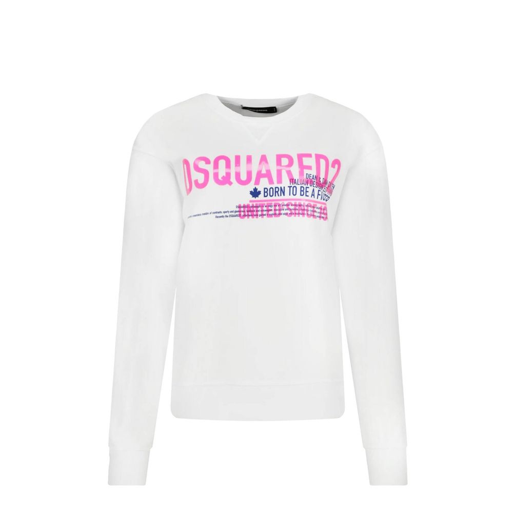 Dsquared² White Cotton Sweatshirt-1