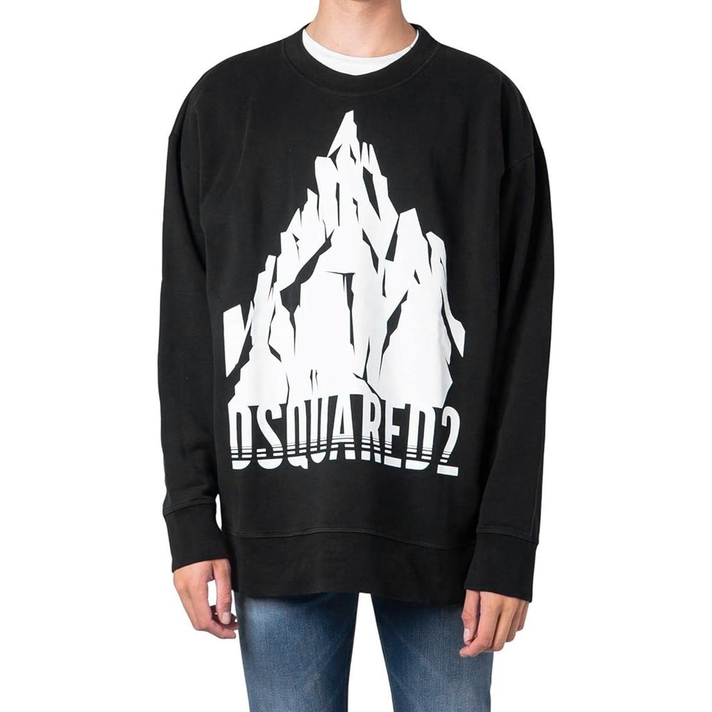 Dsquared² Schwarzer Baumwoll-Sweatshirt-2