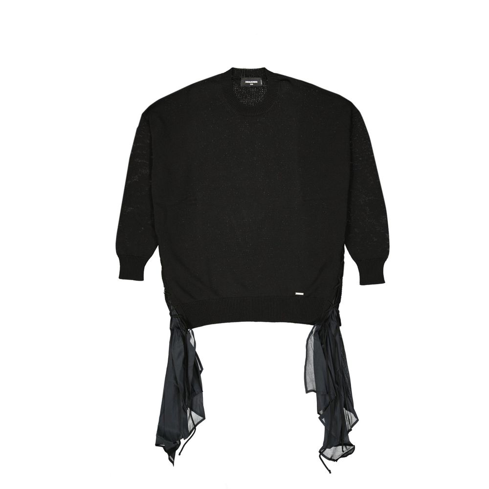 Dsquared² Schwarzer Baumwoll-Sweatshirt-1