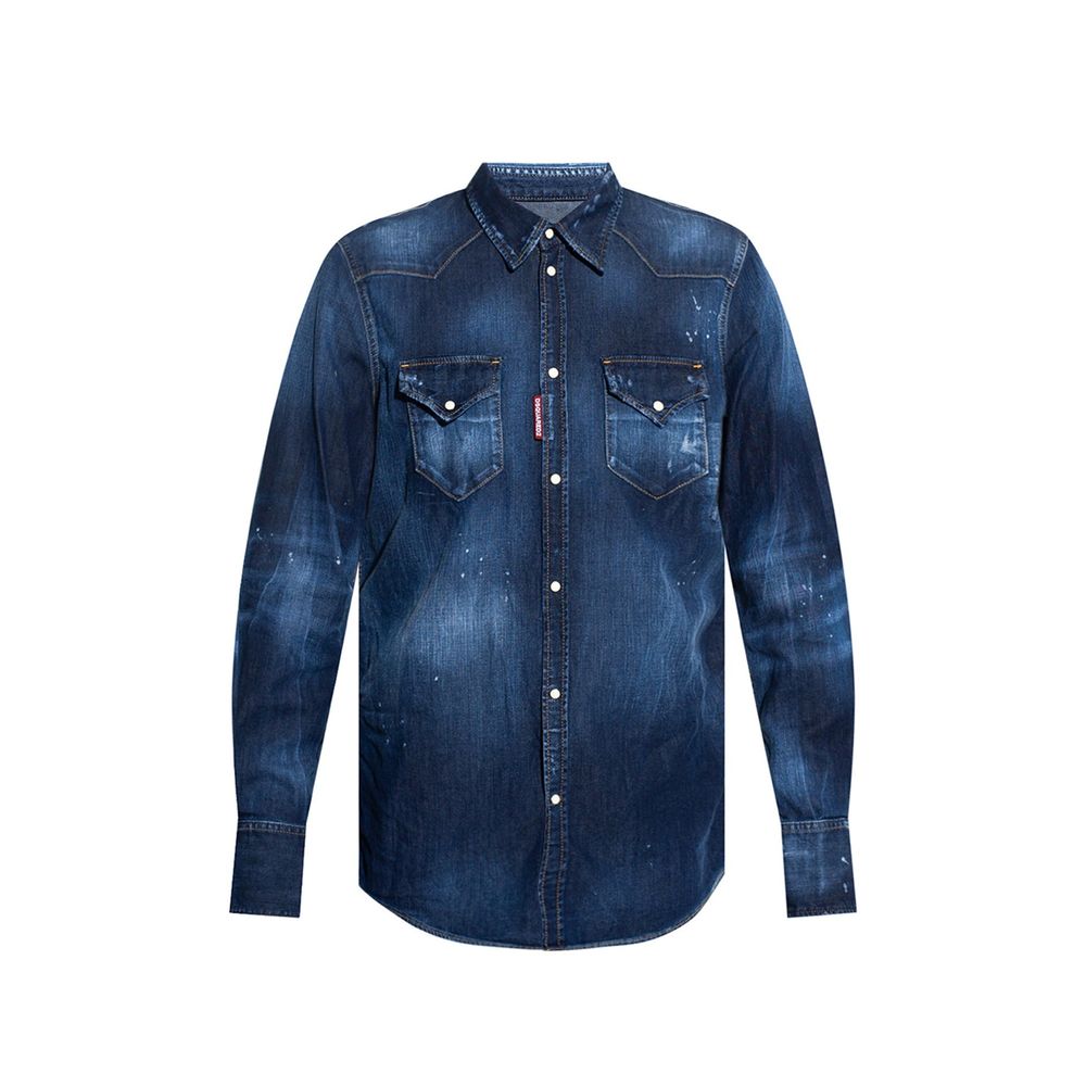 Dsquared² Blue Denim Shirt-1