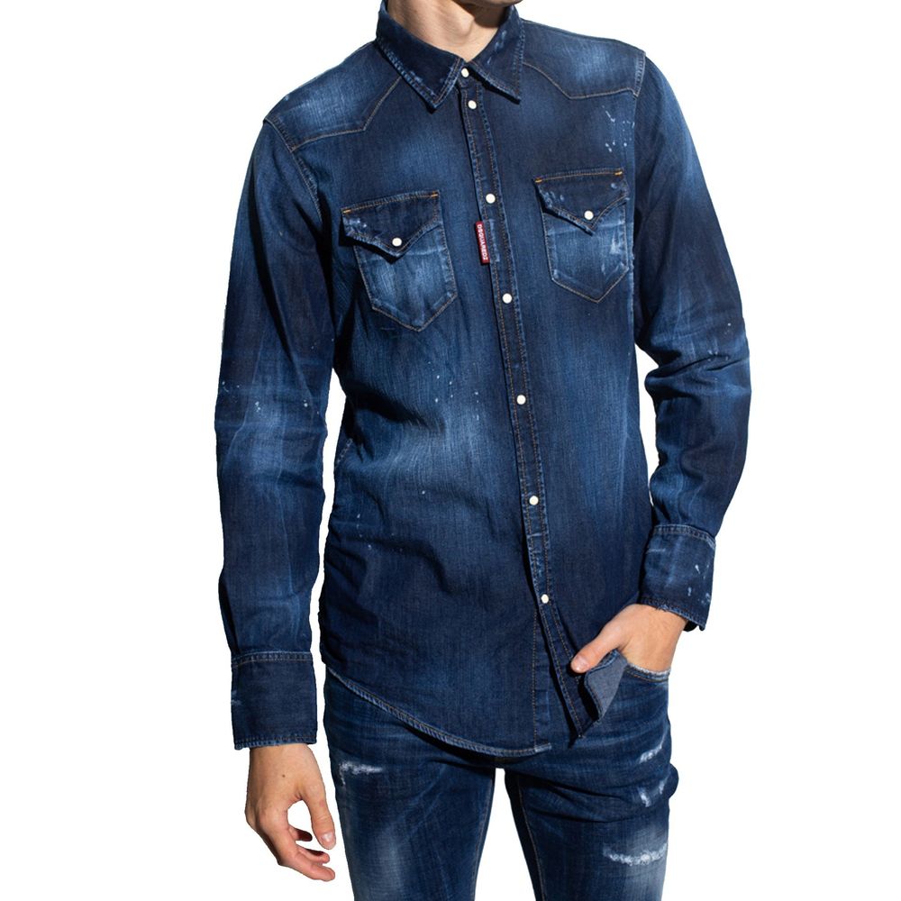 Dsquared² Blue Denim Shirt-2
