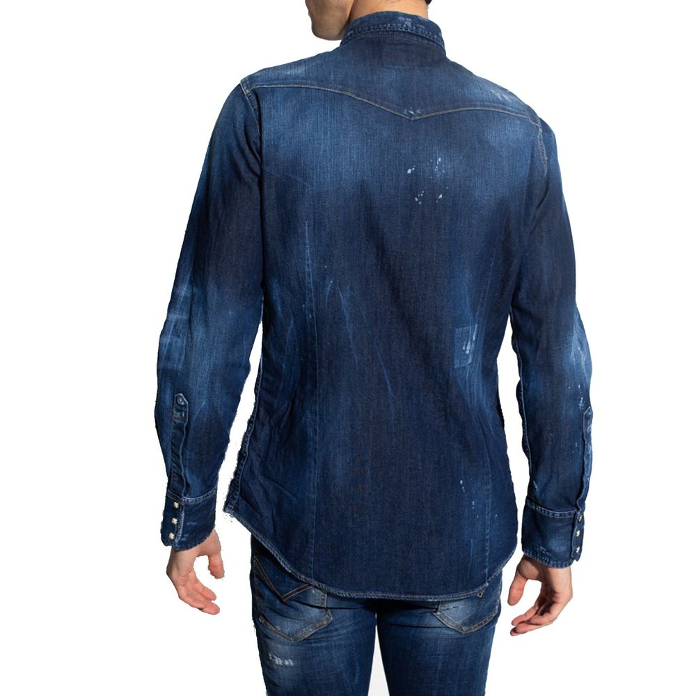 Dsquared² Blue Denim Shirt-3