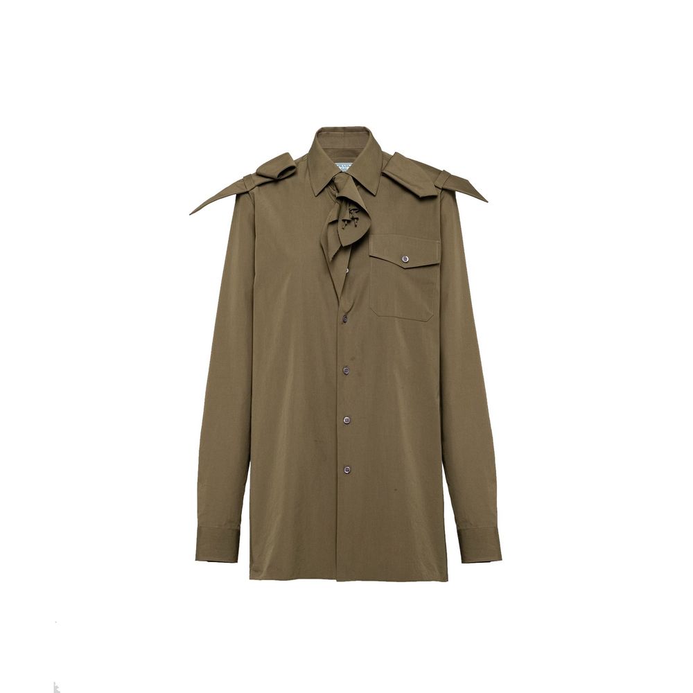 Prada Two-Tone Cotton Shirt Blouse-1