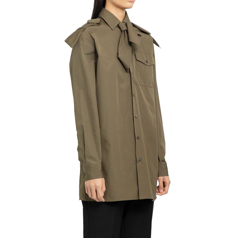 Prada Two-Tone Cotton Shirt Blouse-2
