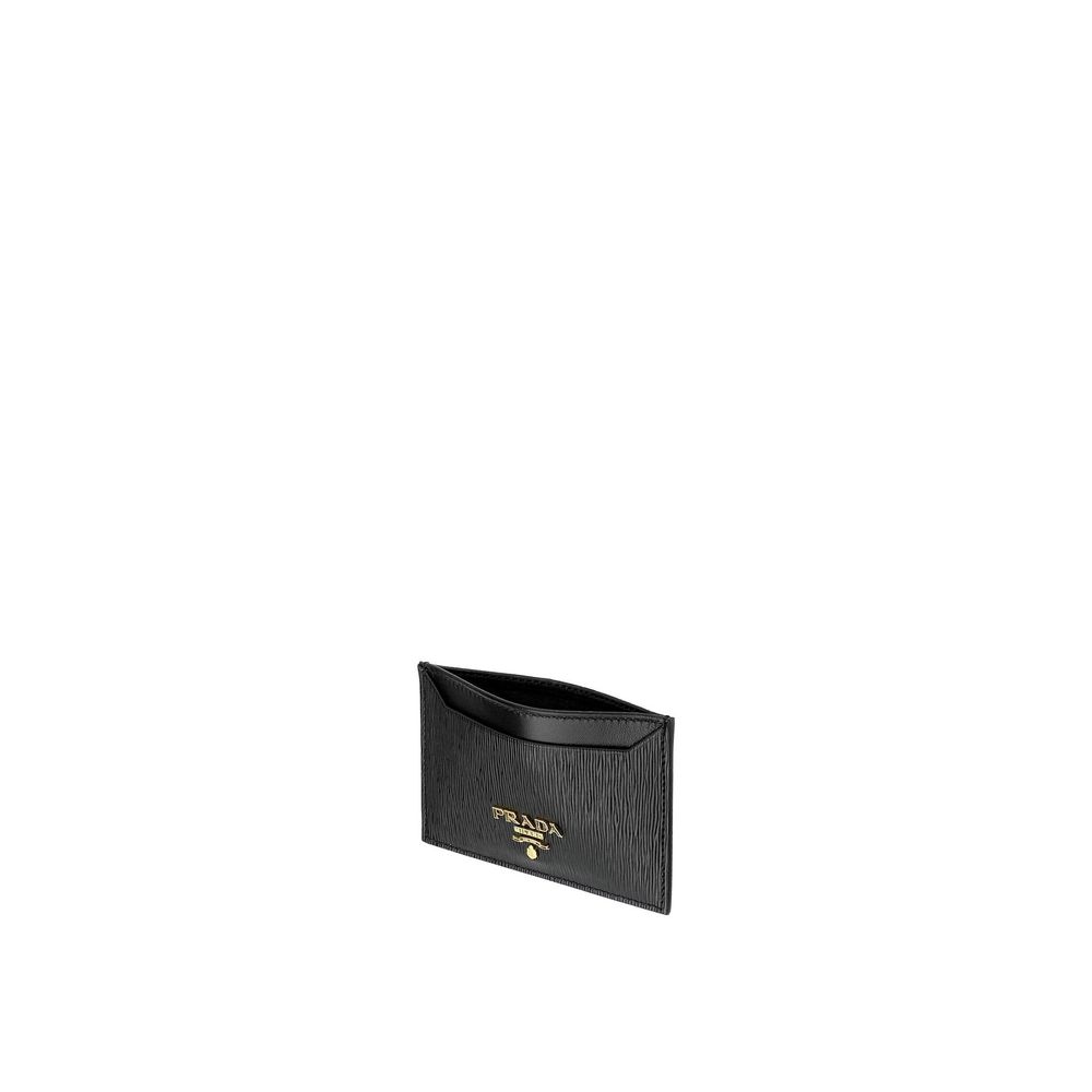Prada Black Calfskin Leather Wallet-2