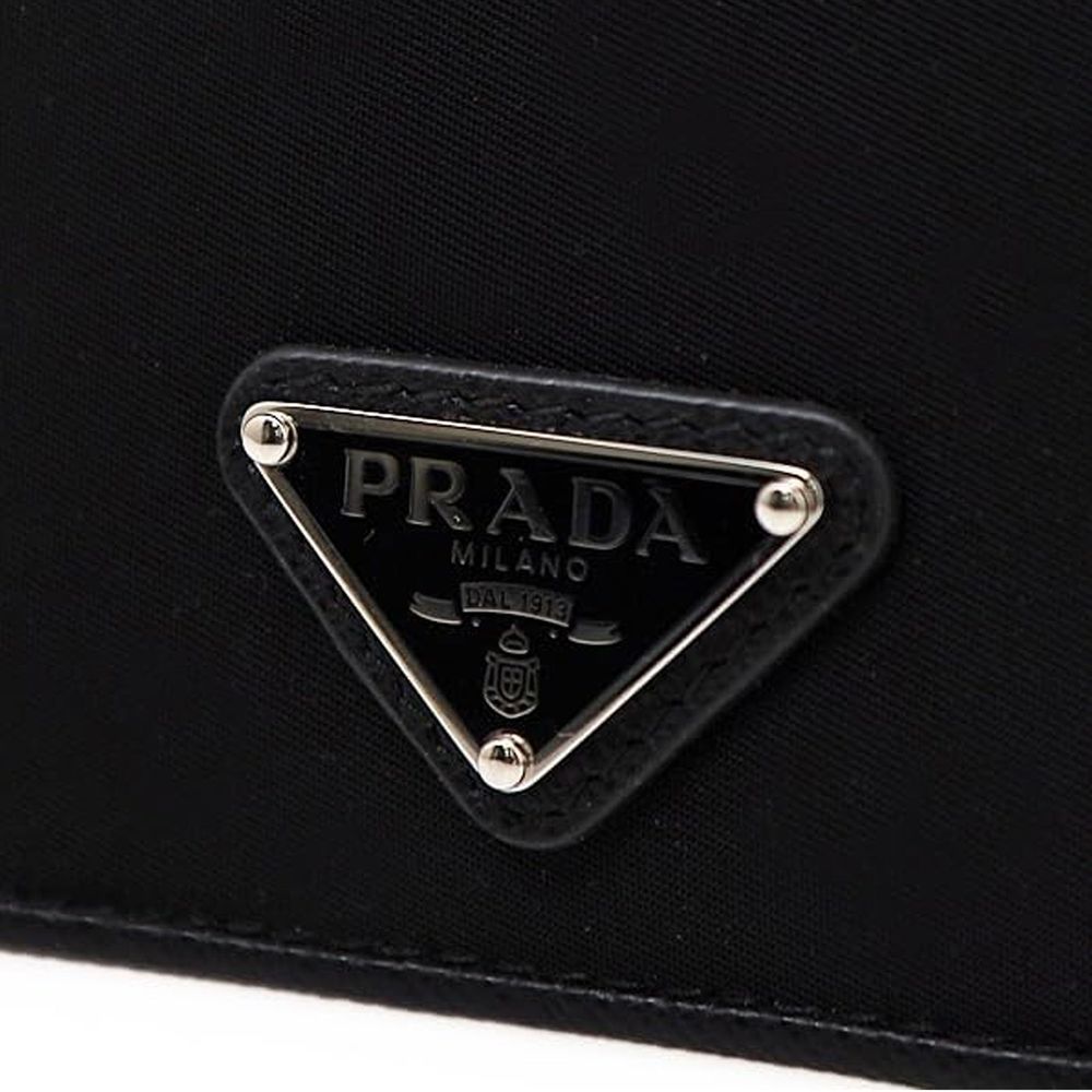 Prada Schwarzer Kartenhalter aus Nylon-4