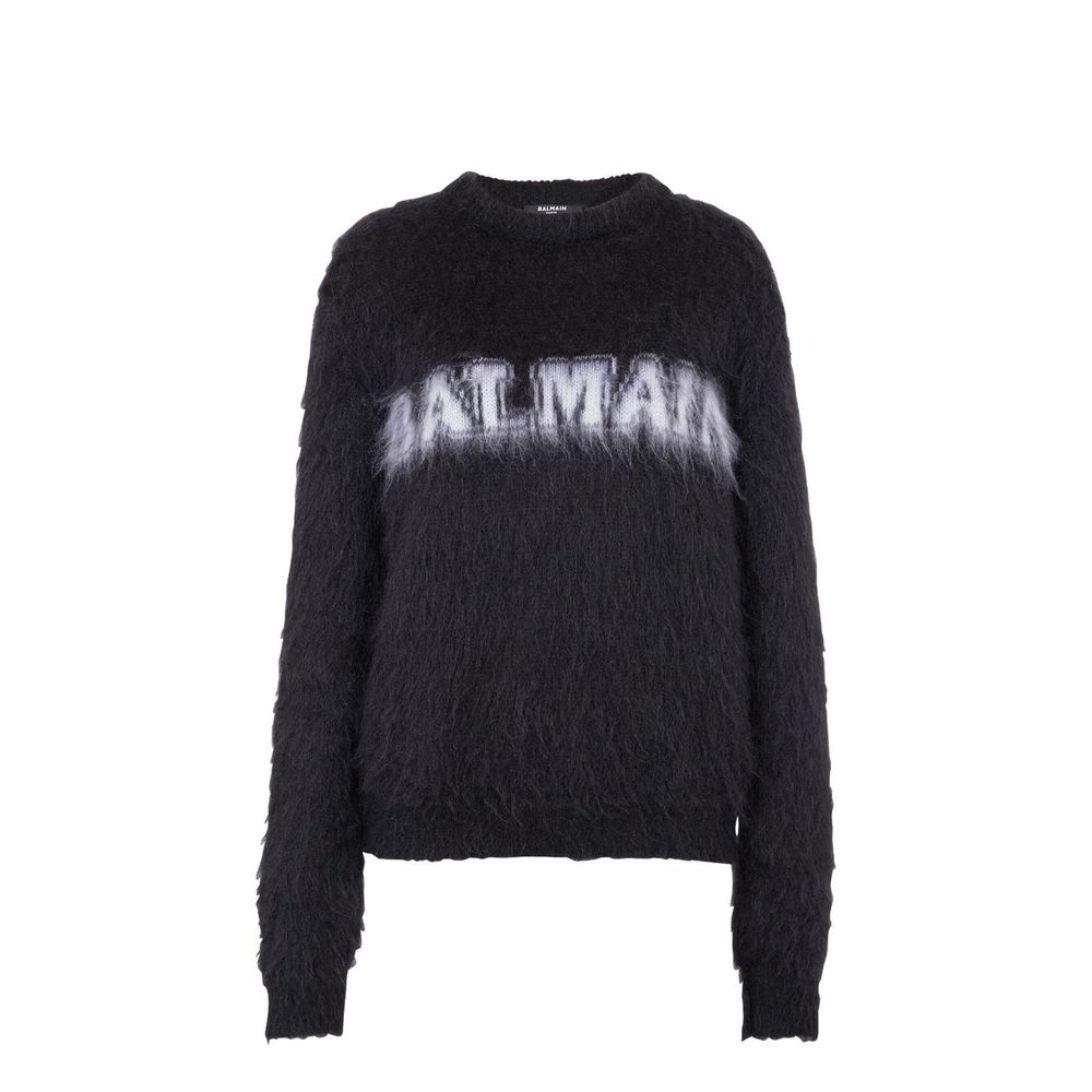 Balmain Schwarzer Sweatshirt aus Mohair-1