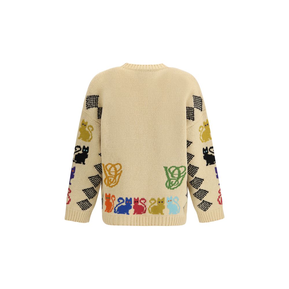 Valentino Multicolor Fleece Wool Cardigan-2