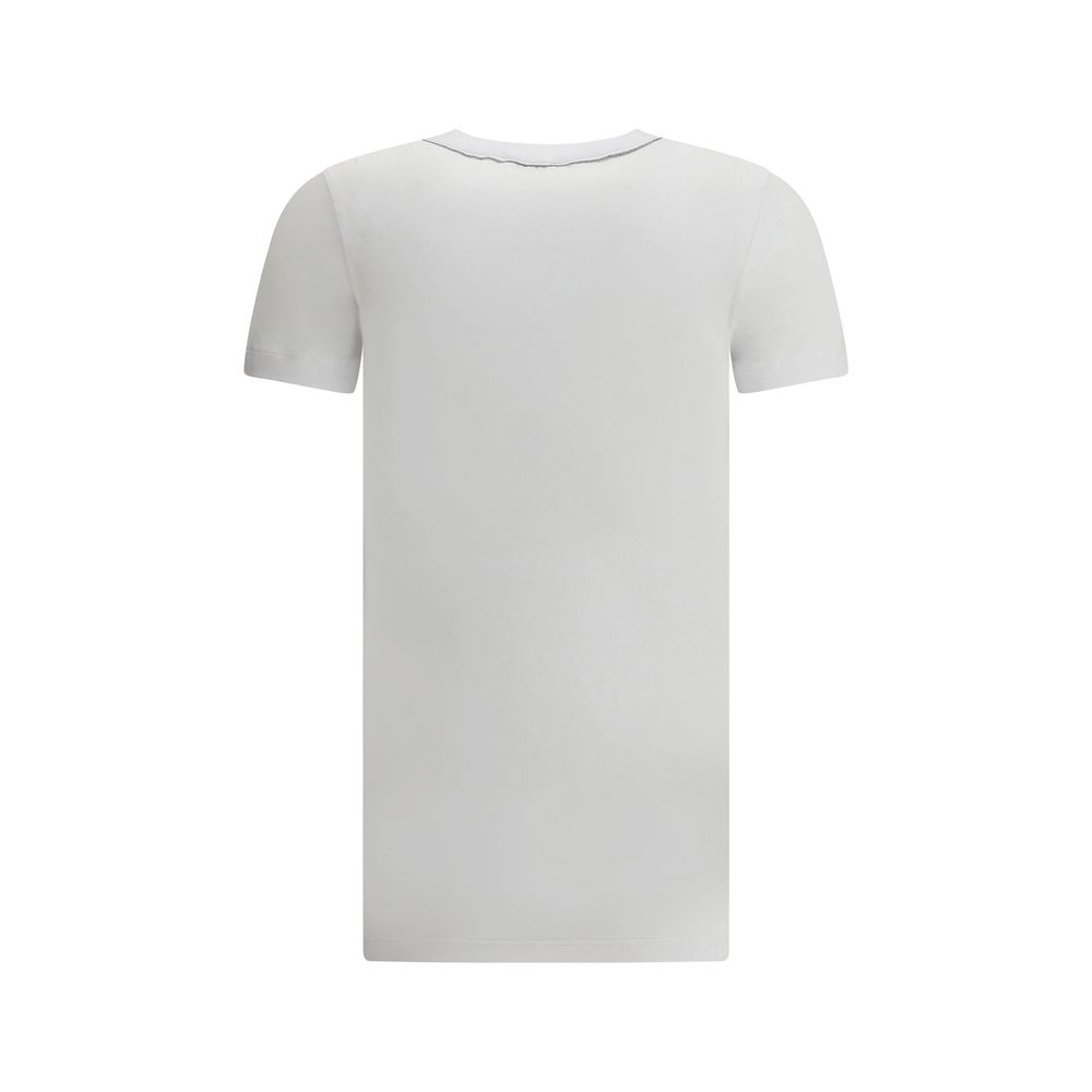 Brunello Cucinelli Weißes Baumwoll-T-Shirt-2
