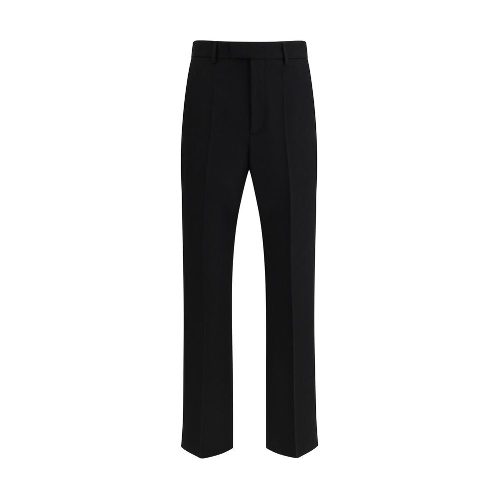 Valentino Black Fleece Wool Trousers