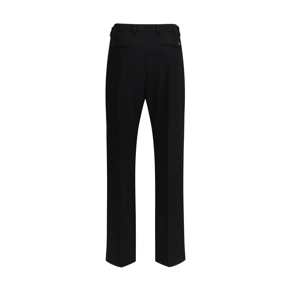Valentino Black Fleece Wool Trousers-2