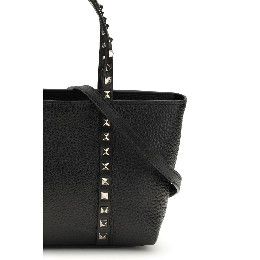 Valentino Garavani Black Bos Taurus Calfskin Shoulder Bag-4