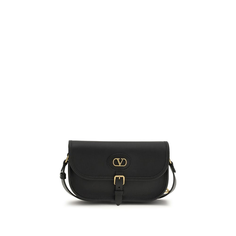 Valentino Garavani Black Calfskin Bos Taurus Shoulder Bag-1