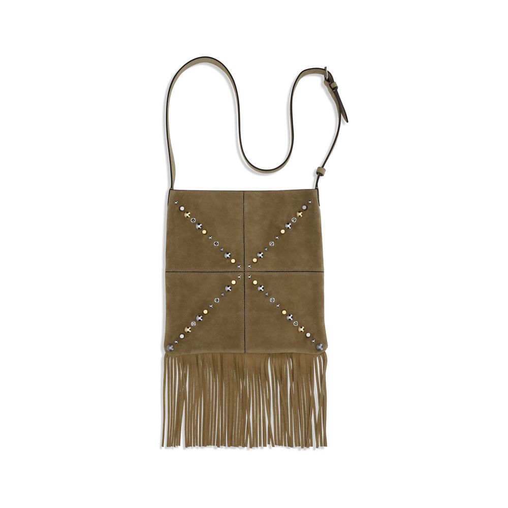 Valentino Garavani shoulder bag in beige calfskin leather, Bos Taurus-2