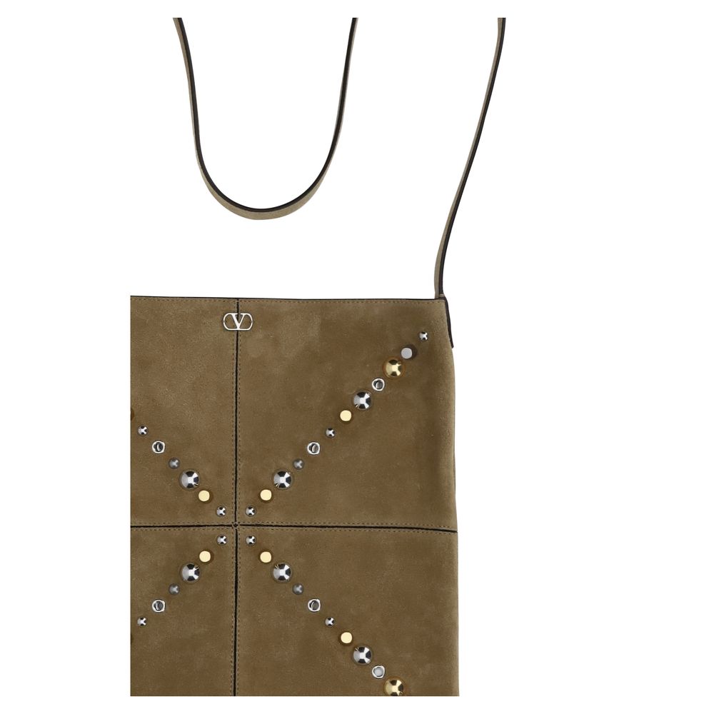 Valentino Garavani shoulder bag in beige calfskin leather, Bos Taurus-3