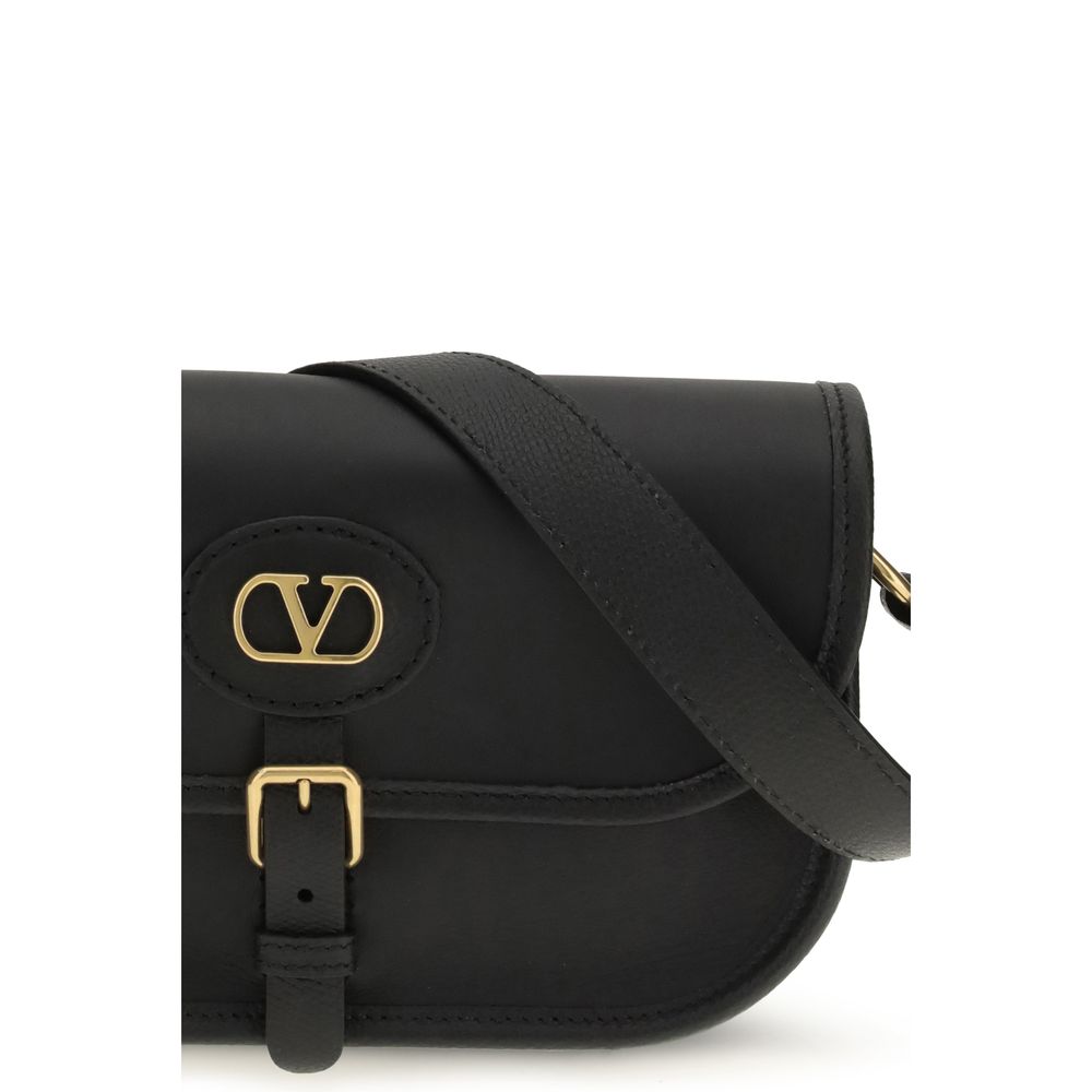 Valentino Garavani Black Calfskin Bos Taurus Shoulder Bag-4