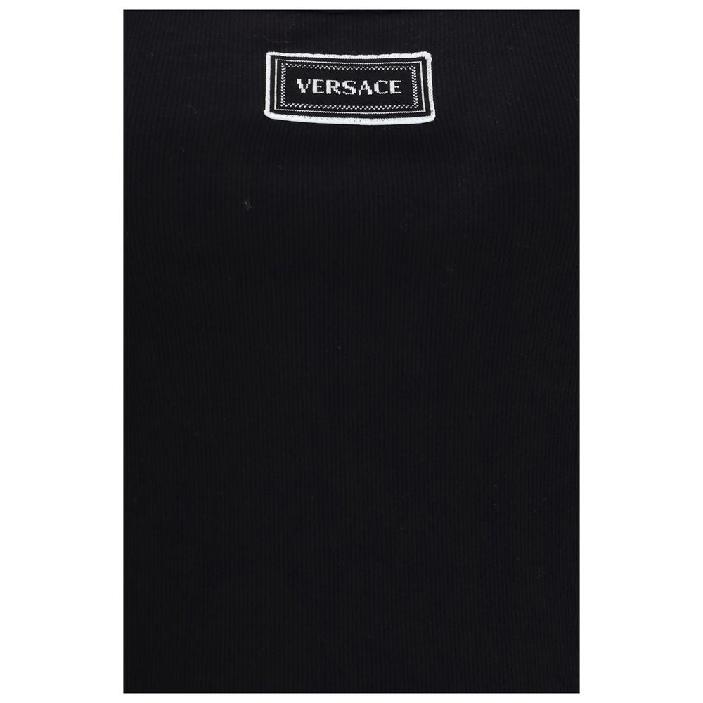 Versace Schwarze Baumwoll-Tanktops-3