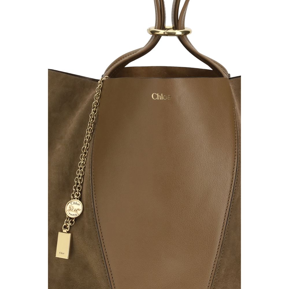 Chloé Beige Calfskin Bos Taurus Shoulder Bag-4