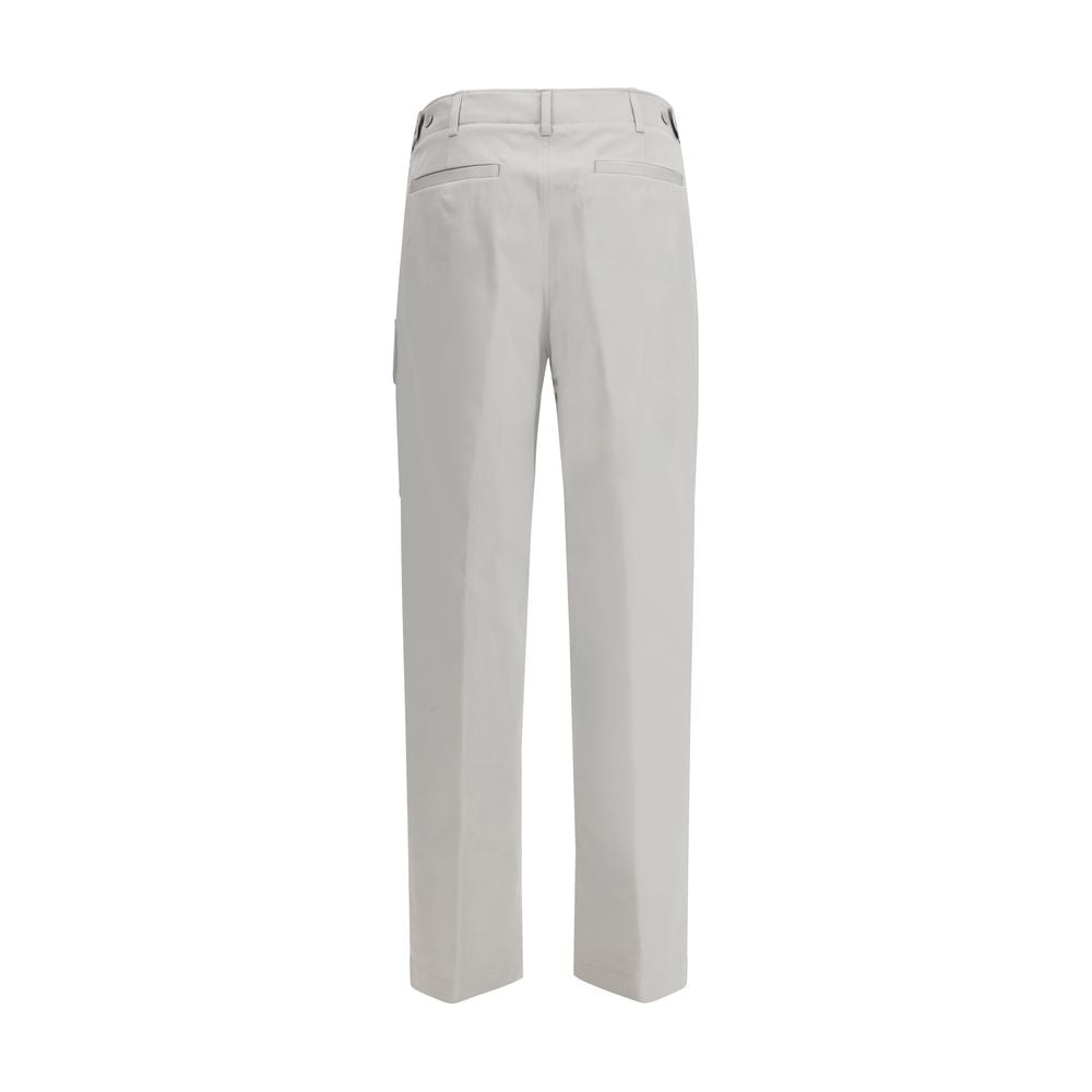 Fendi Silver Cotton Cargo Trousers-2