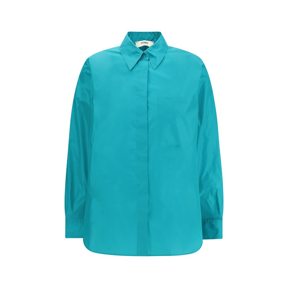 Fendi Blue Silk Shirt-1