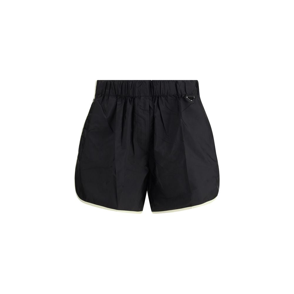 Prada Schwarze Bermuda-Shorts aus recyceltem Polyamid-1