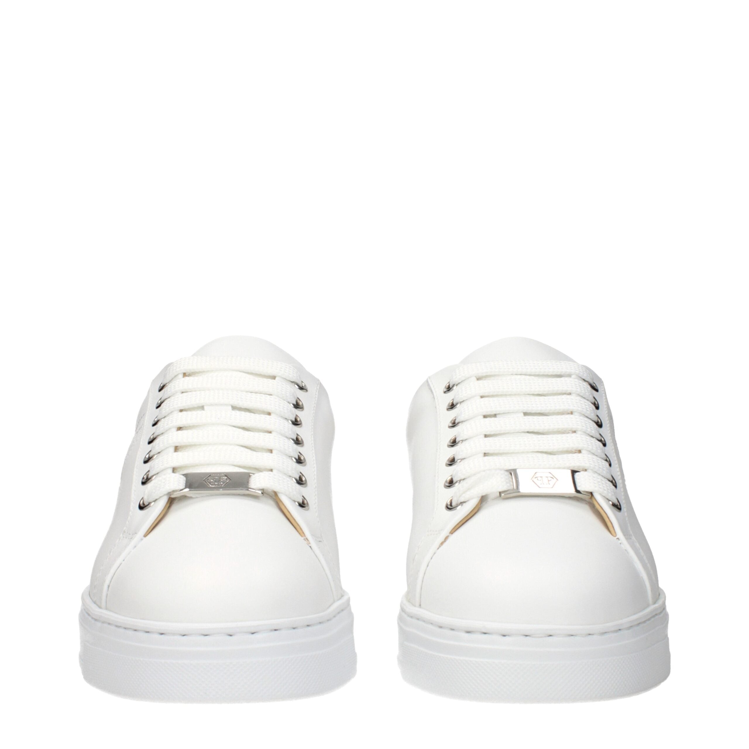 Philipp Plein Weiße Low-Top-Sneaker aus Leder-3