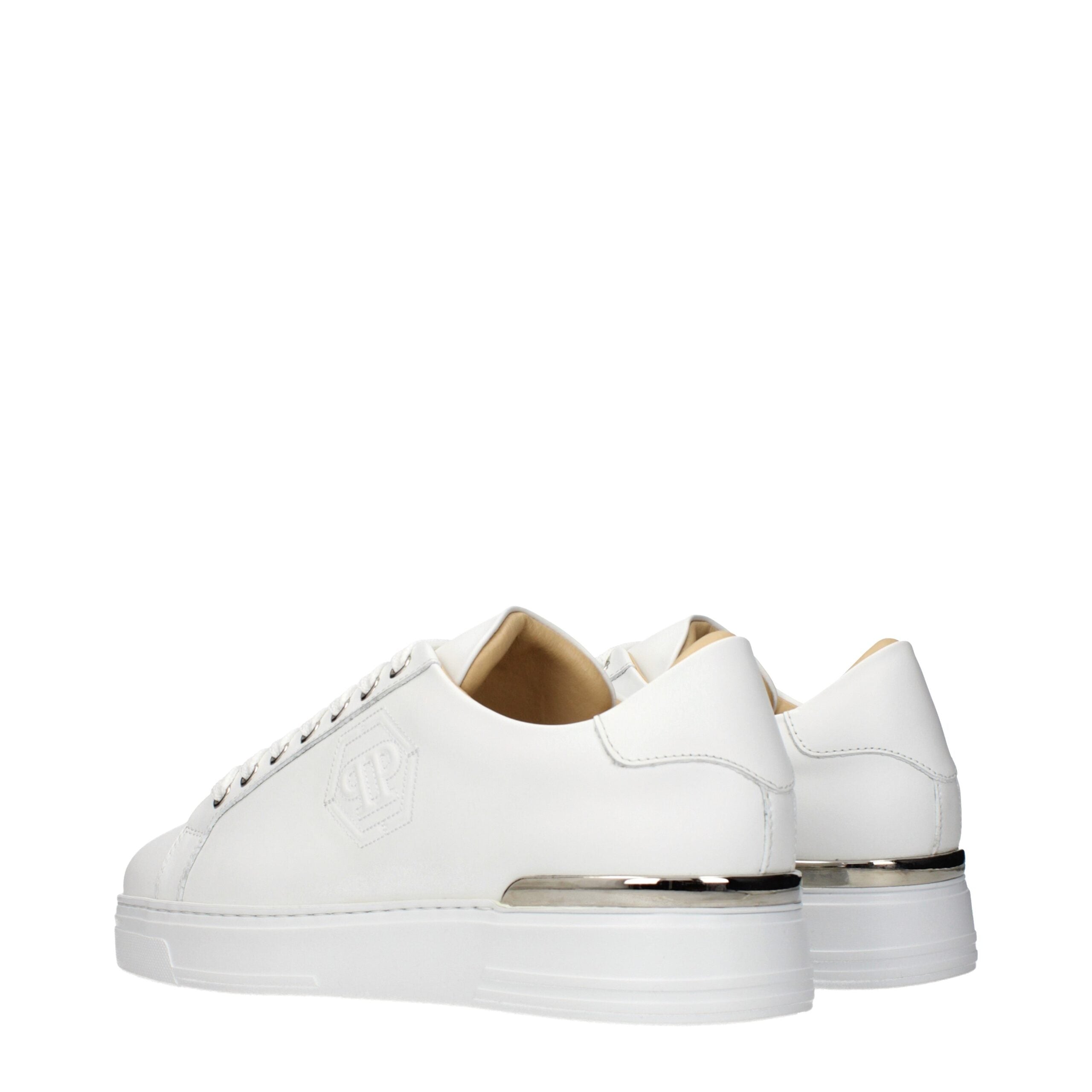 Philipp Plein Weiße Low-Top-Sneaker aus Leder-4