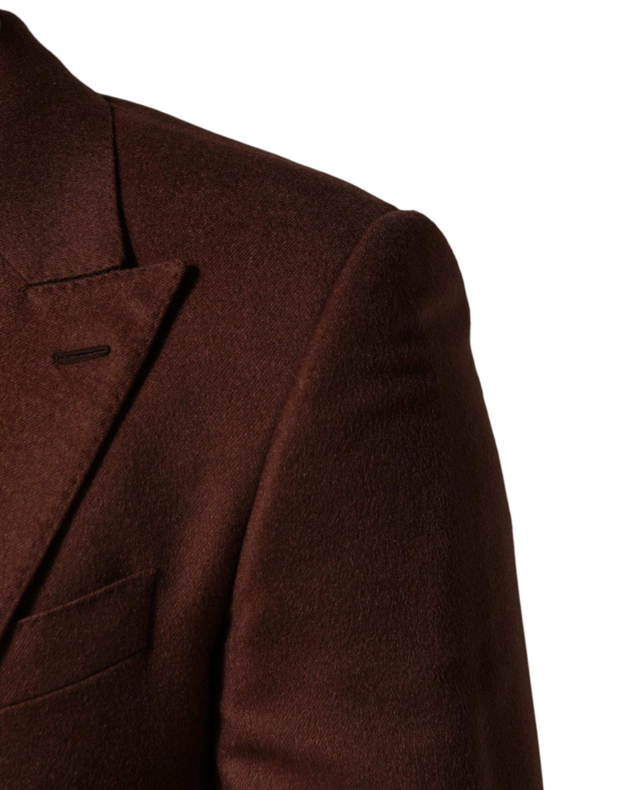 Dolce & Gabbana Brown Single-Breasted Cashmere Blazer-6