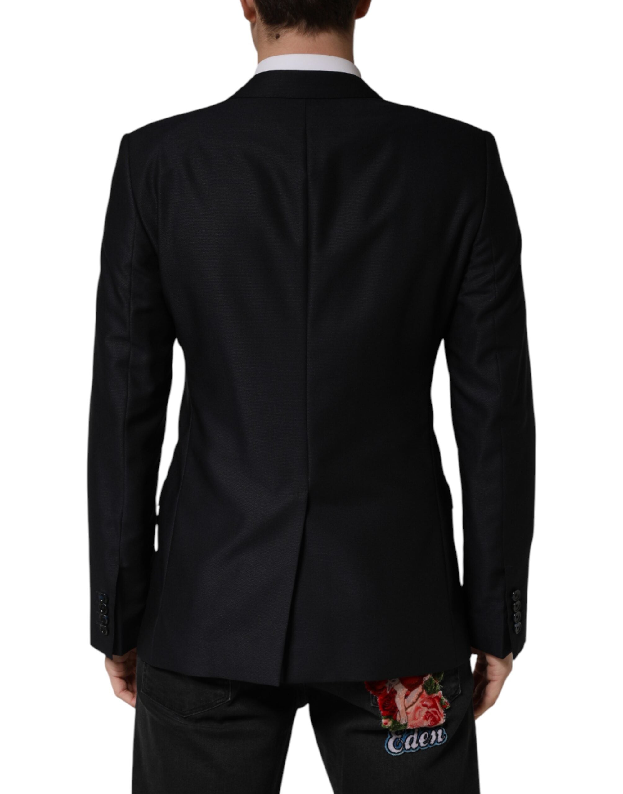 Dolce & Gabbana Black MARTINI Blazer with Single-Breasted Fastening-4
