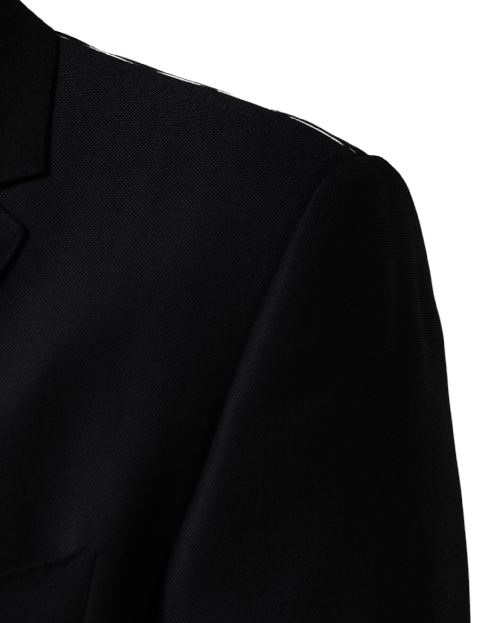 Dolce & Gabbana Black MARTINI Blazer with Single-Breasted Fastening-6