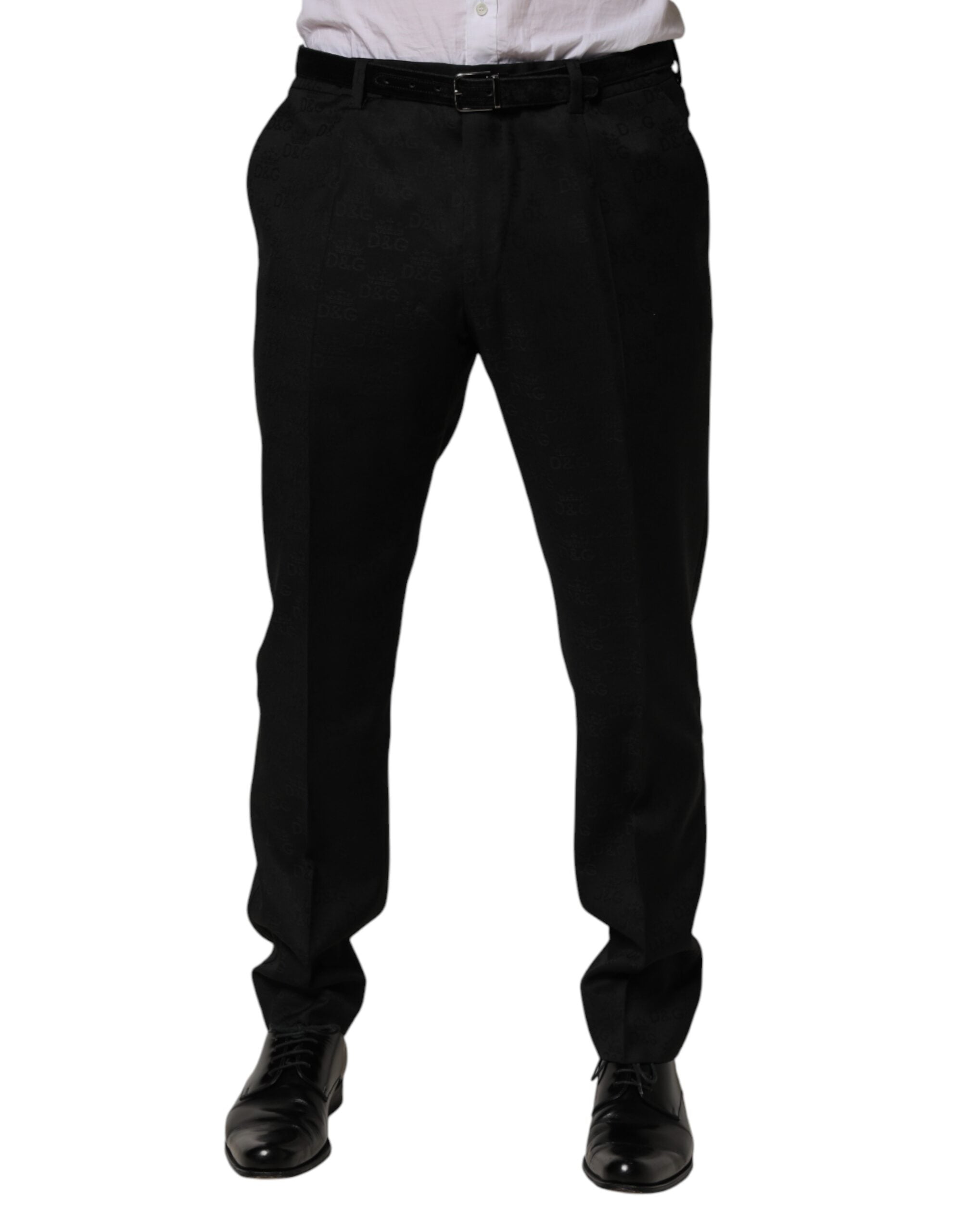 Dolce & Gabbana Black Wool Skinny Dress Pants