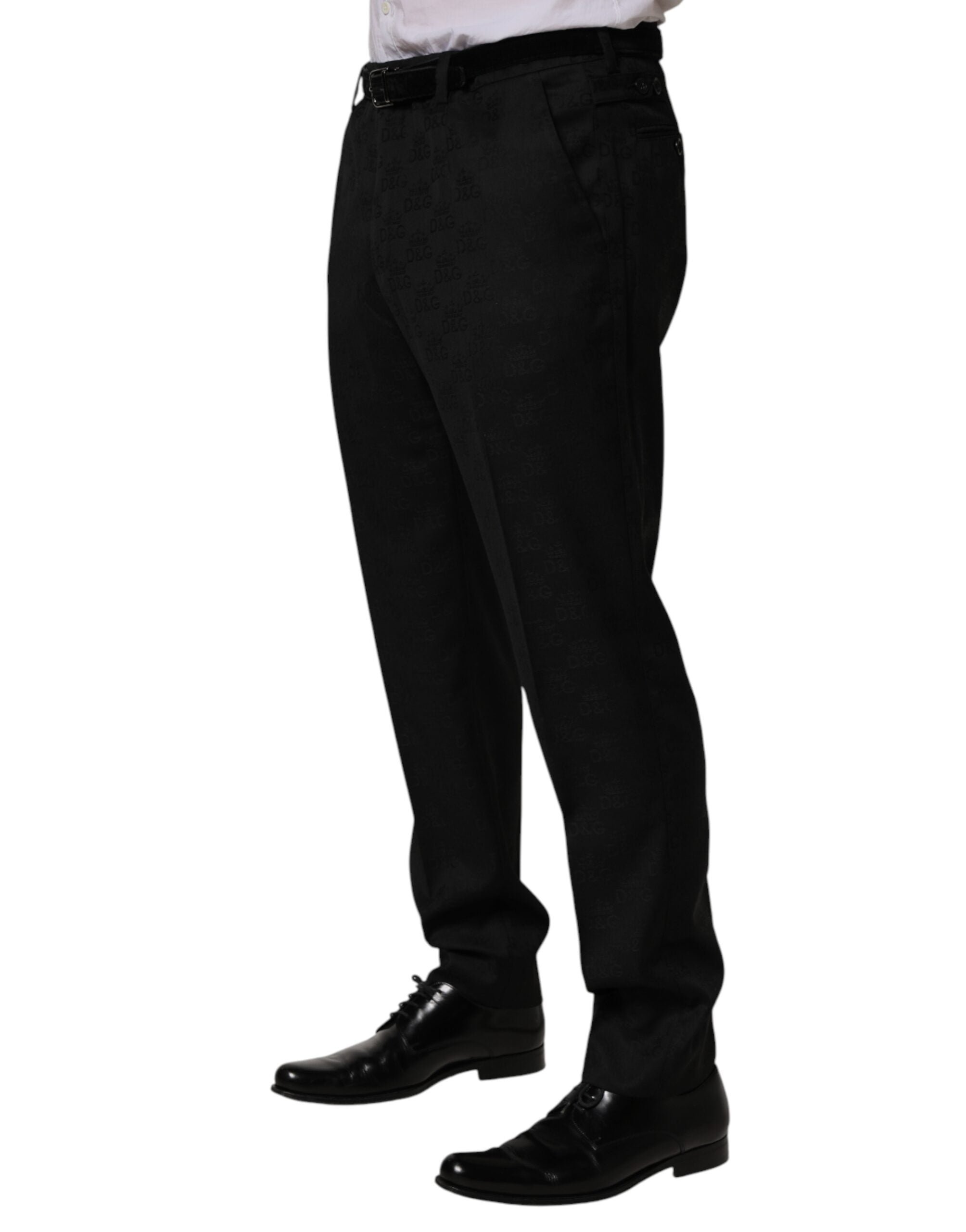 Dolce & Gabbana Black Wool Skinny Dress Pants-3