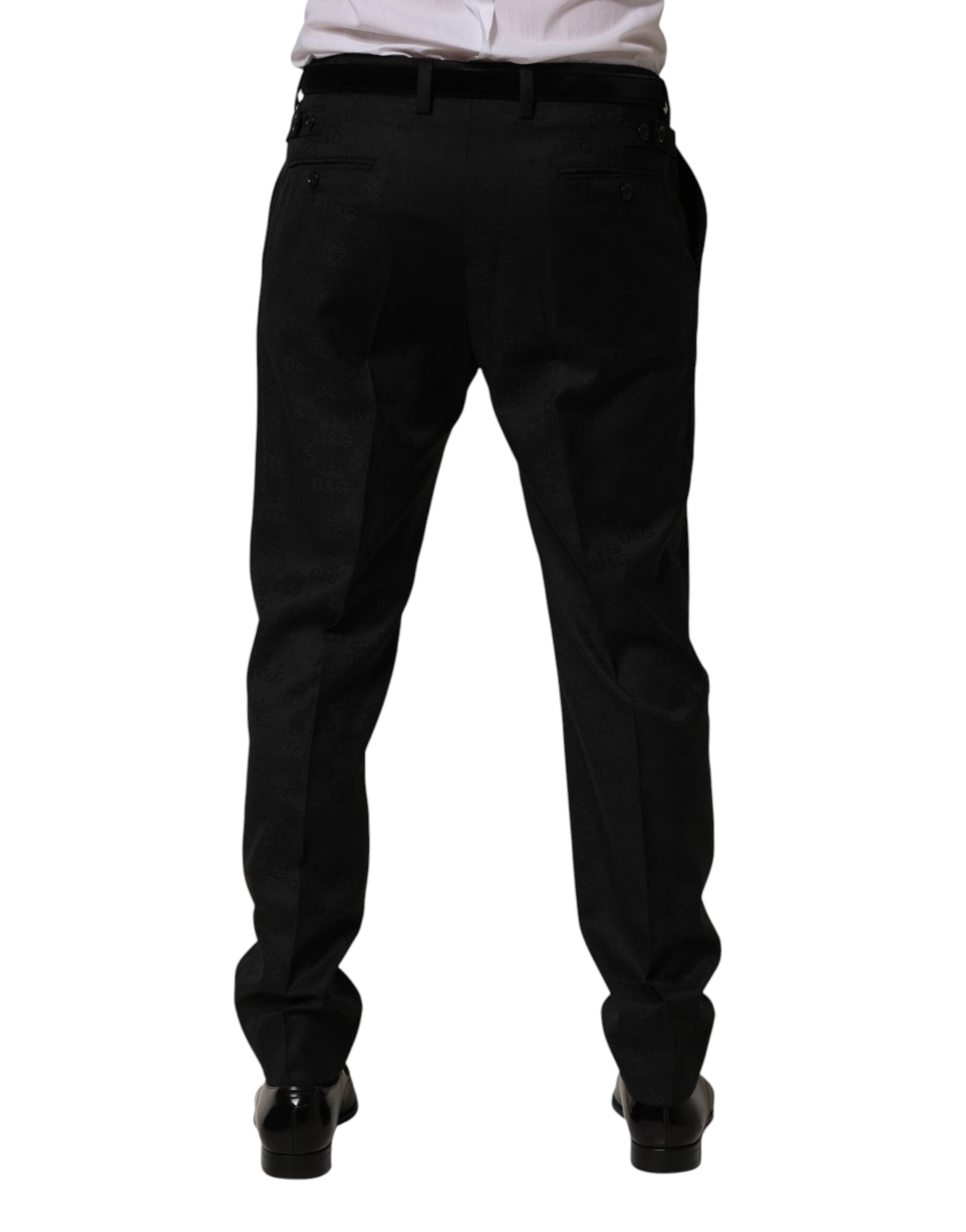 Dolce & Gabbana Black Wool Skinny Dress Pants-4